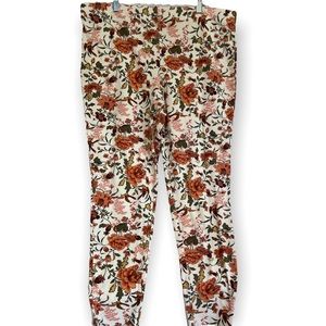 Floral & birds print leggings